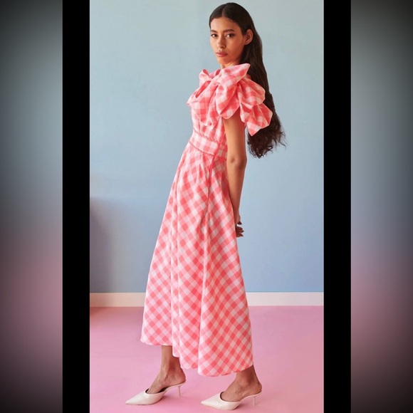 Celia B Pink Gingham Dress Curazao Vichy Pink - Picture 2 of 6